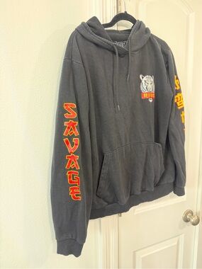 Fresh Laundry Black ‘Savage' Tiger Graphic Hoodie